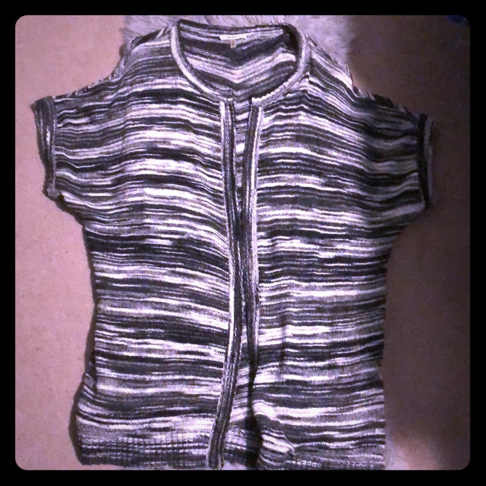 Long cardigan overpiece black and white